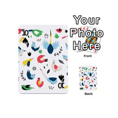 Vector Set Isolates With Cute Birds Scandinavian Style Playing Cards 54 Designs (Mini) from ArtsNow.com Front - Spade10