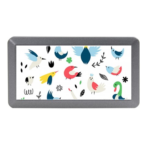 Vector Set Isolates With Cute Birds Scandinavian Style Memory Card Reader (Mini) from ArtsNow.com Front