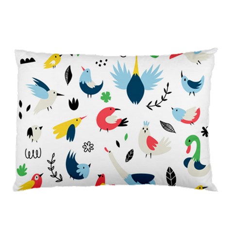 Vector Set Isolates With Cute Birds Scandinavian Style Pillow Case (Two Sides) from ArtsNow.com Front