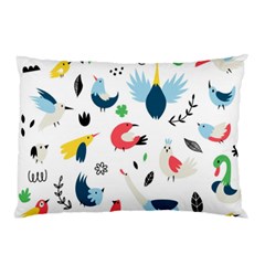 Vector Set Isolates With Cute Birds Scandinavian Style Pillow Case (Two Sides) from ArtsNow.com Front