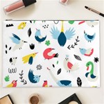 Vector Set Isolates With Cute Birds Scandinavian Style Cosmetic Bag (XXL)
