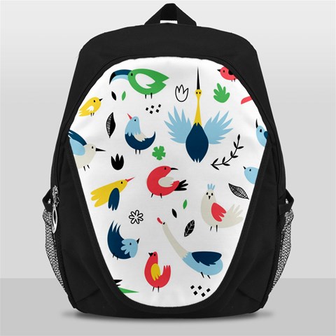 Vector Set Isolates With Cute Birds Scandinavian Style Backpack Bag from ArtsNow.com Front