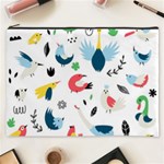 Vector Set Isolates With Cute Birds Scandinavian Style Cosmetic Bag (XXXL)