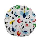 Vector Set Isolates With Cute Birds Scandinavian Style Standard 15  Premium Round Cushions