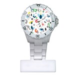 Vector Set Isolates With Cute Birds Scandinavian Style Plastic Nurses Watch