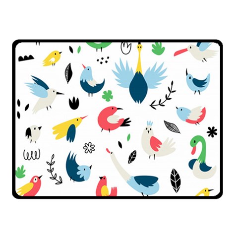 Vector Set Isolates With Cute Birds Scandinavian Style Two Sides Fleece Blanket (Small) from ArtsNow.com 45 x34  Blanket Front