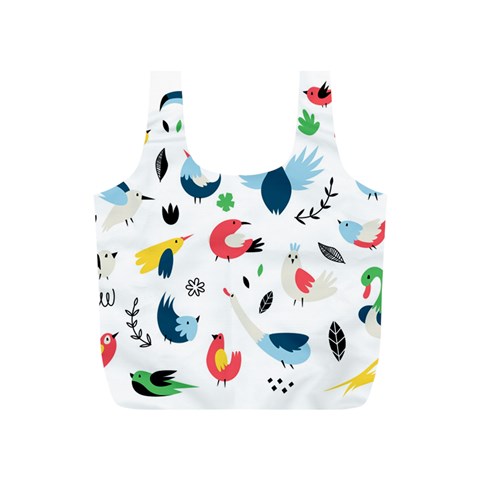 Vector Set Isolates With Cute Birds Scandinavian Style Full Print Recycle Bag (S) from ArtsNow.com Front