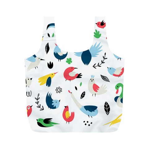 Vector Set Isolates With Cute Birds Scandinavian Style Full Print Recycle Bag (M) from ArtsNow.com Front