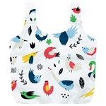 Vector Set Isolates With Cute Birds Scandinavian Style Full Print Recycle Bag (XL)
