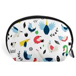 Vector Set Isolates With Cute Birds Scandinavian Style Accessory Pouch (Large)