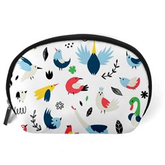Vector Set Isolates With Cute Birds Scandinavian Style Accessory Pouch (Large) from ArtsNow.com Back