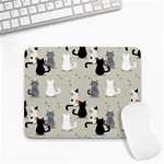 Cute Cat Seamless Pattern Small Mousepad