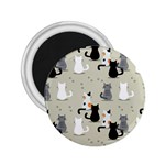 Cute Cat Seamless Pattern 2.25  Magnets