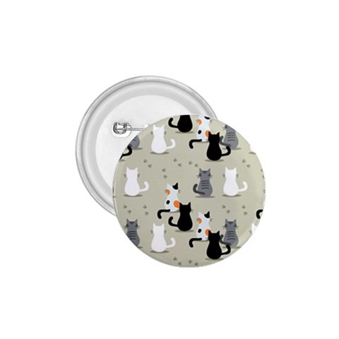 Cute Cat Seamless Pattern 1.75  Buttons from ArtsNow.com Front