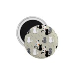 Cute Cat Seamless Pattern 1.75  Magnets