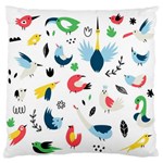 Vector Set Isolates With Cute Birds Scandinavian Style Standard Premium Plush Fleece Cushion Case (Two Sides)
