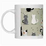 Cute Cat Seamless Pattern White Mug