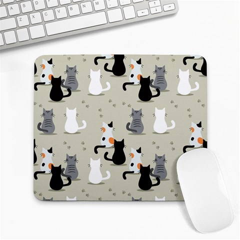 Cute Cat Seamless Pattern Large Mousepad from ArtsNow.com Front