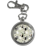 Cute Cat Seamless Pattern Key Chain Watches