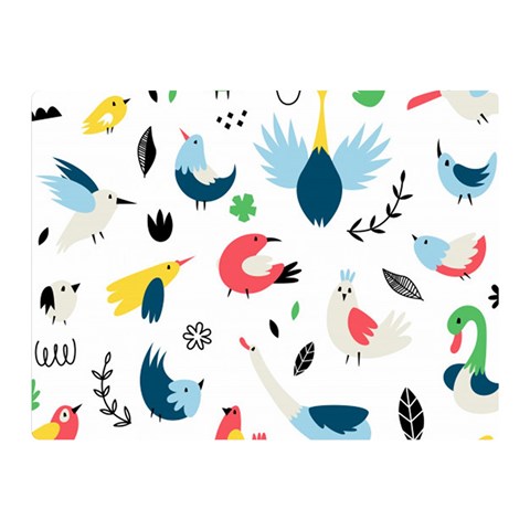 Vector Set Isolates With Cute Birds Scandinavian Style Two Sides Premium Plush Fleece Blanket (Mini) from ArtsNow.com 35 x27  Blanket Front