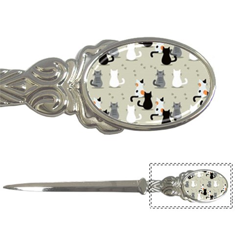 Cute Cat Seamless Pattern Letter Opener from ArtsNow.com Front