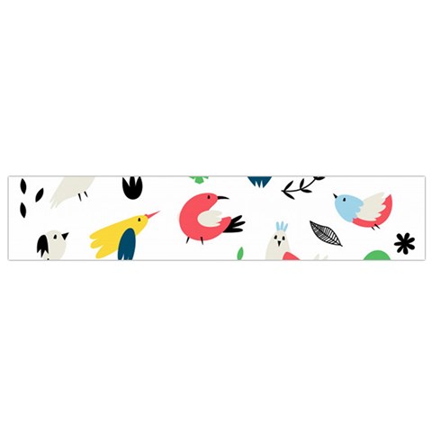 Vector Set Isolates With Cute Birds Scandinavian Style Small Premium Plush Fleece Scarf from ArtsNow.com Front