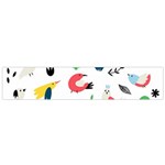 Vector Set Isolates With Cute Birds Scandinavian Style Small Premium Plush Fleece Scarf