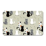 Cute Cat Seamless Pattern Magnet (Rectangular)