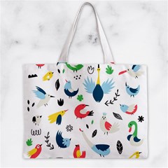 Vector Set Isolates With Cute Birds Scandinavian Style Zipper Mini Tote Bag from ArtsNow.com Front