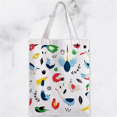 Vector Set Isolates With Cute Birds Scandinavian Style Zipper Classic Tote Bag from ArtsNow.com Back