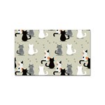 Cute Cat Seamless Pattern Sticker Rectangular (10 pack)