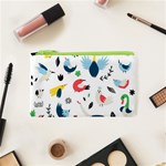 Vector Set Isolates With Cute Birds Scandinavian Style Cosmetic Bag (XS)