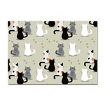 Cute Cat Seamless Pattern Sticker A4 (100 pack)