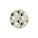 Cute Cat Seamless Pattern Golf Ball Marker