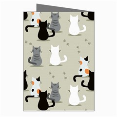 Cute Cat Seamless Pattern Greeting Card from ArtsNow.com Right