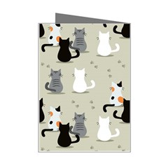 Cute Cat Seamless Pattern Mini Greeting Card from ArtsNow.com Right