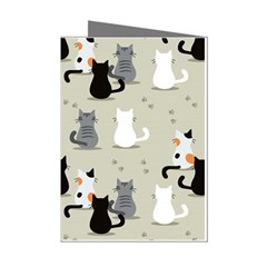 Cute Cat Seamless Pattern Mini Greeting Cards (Pkg of 8) from ArtsNow.com Left