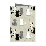 Cute Cat Seamless Pattern Mini Greeting Cards (Pkg of 8)