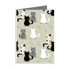 Cute Cat Seamless Pattern Mini Greeting Cards (Pkg of 8) from ArtsNow.com Right