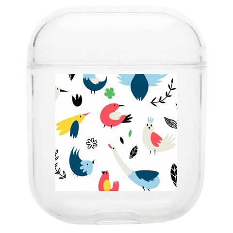 Vector Set Isolates With Cute Birds Scandinavian Style Soft TPU AirPods 1/2 Case from ArtsNow.com Front