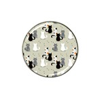 Cute Cat Seamless Pattern Hat Clip Ball Marker