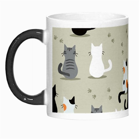 Cute Cat Seamless Pattern Morph Mug from ArtsNow.com Left