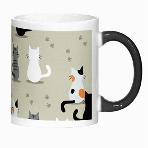 Cute Cat Seamless Pattern Morph Mug from ArtsNow.com Right