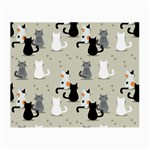 Cute Cat Seamless Pattern Small Glasses Cloth