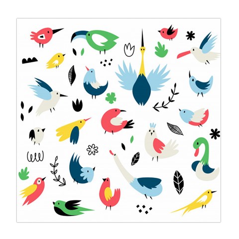 Vector Set Isolates With Cute Birds Scandinavian Style Duvet Cover (Queen Size) from ArtsNow.com Front