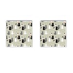 Cute Cat Seamless Pattern Cufflinks (Square)