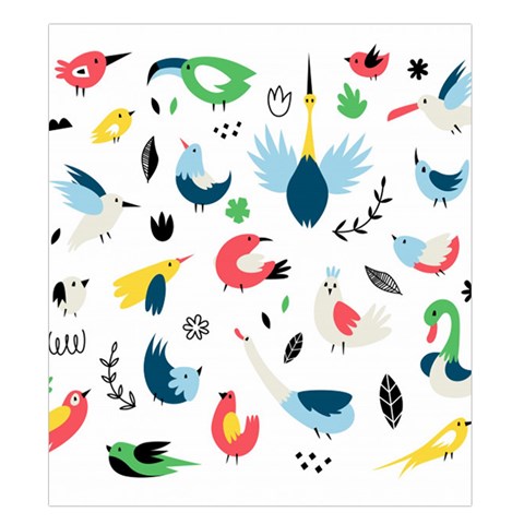 Vector Set Isolates With Cute Birds Scandinavian Style Duvet Cover Double Side (King Size) from ArtsNow.com Back