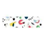 Vector Set Isolates With Cute Birds Scandinavian Style Oblong Satin Scarf (16  x 60 )