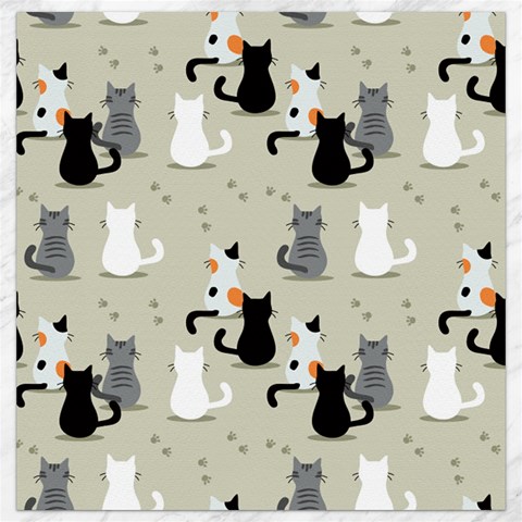 Cute Cat Seamless Pattern Canvas 16  x 16  from ArtsNow.com 15.2 x15.41  Canvas - 1