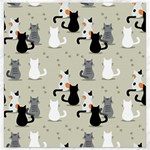 Cute Cat Seamless Pattern Canvas 16  x 16 